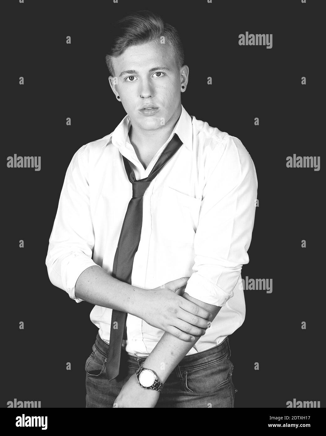 Black button nose Black and White Stock Photos & Images Alamy