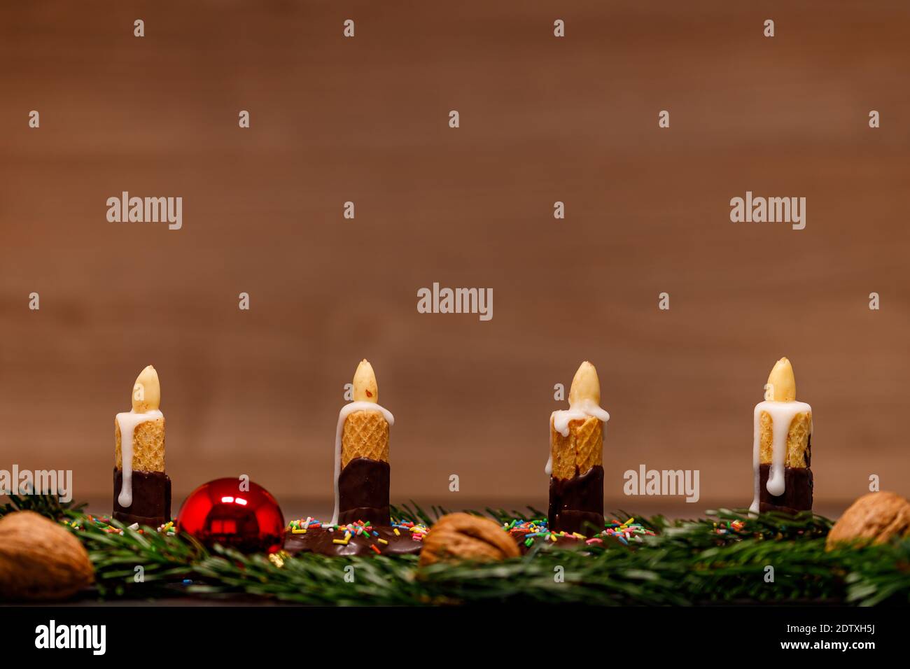Advent wreath with candles Stock Photo Alamy