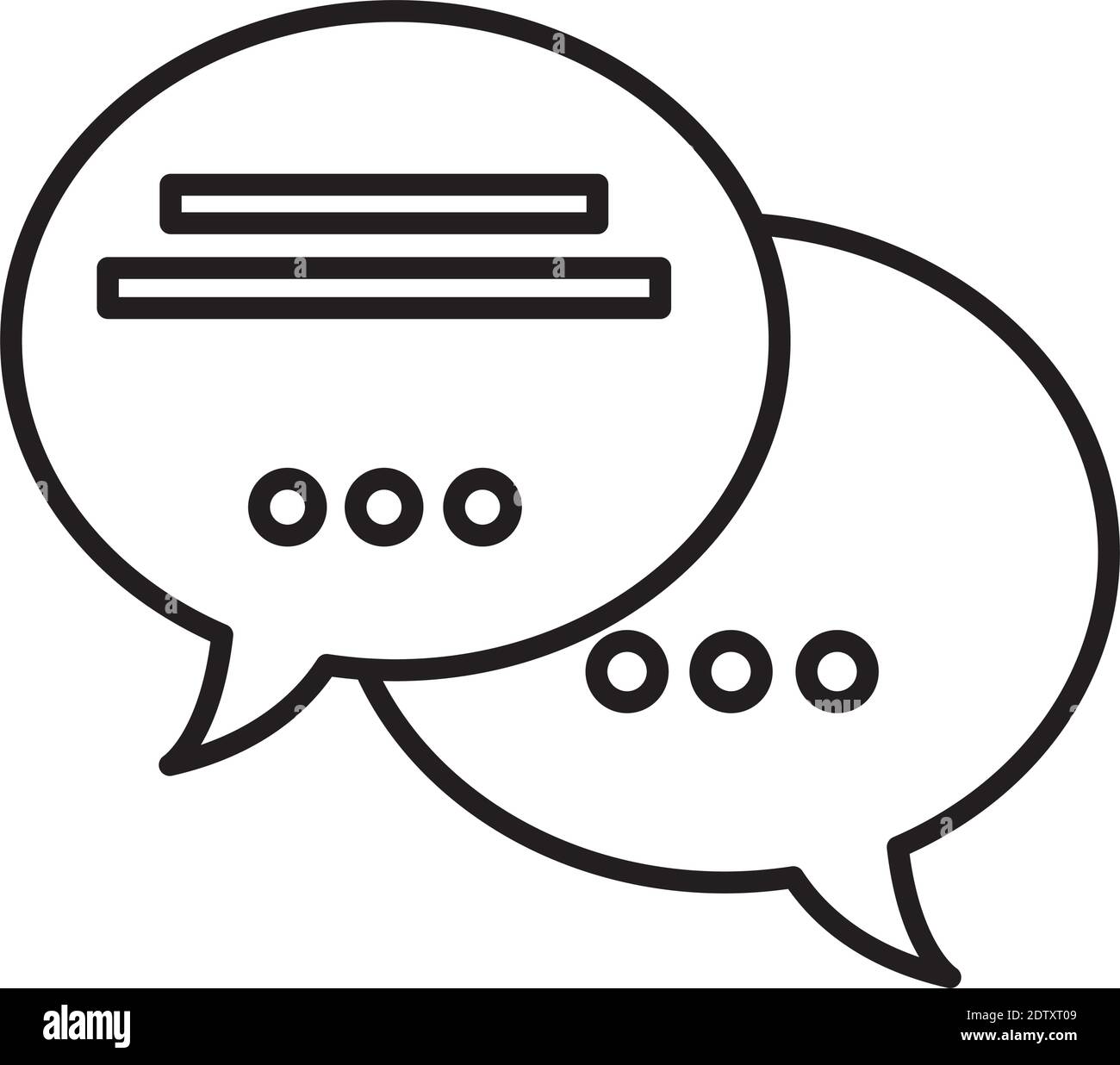 speech bubbles line style icons Stock Vector Image & Art - Alamy