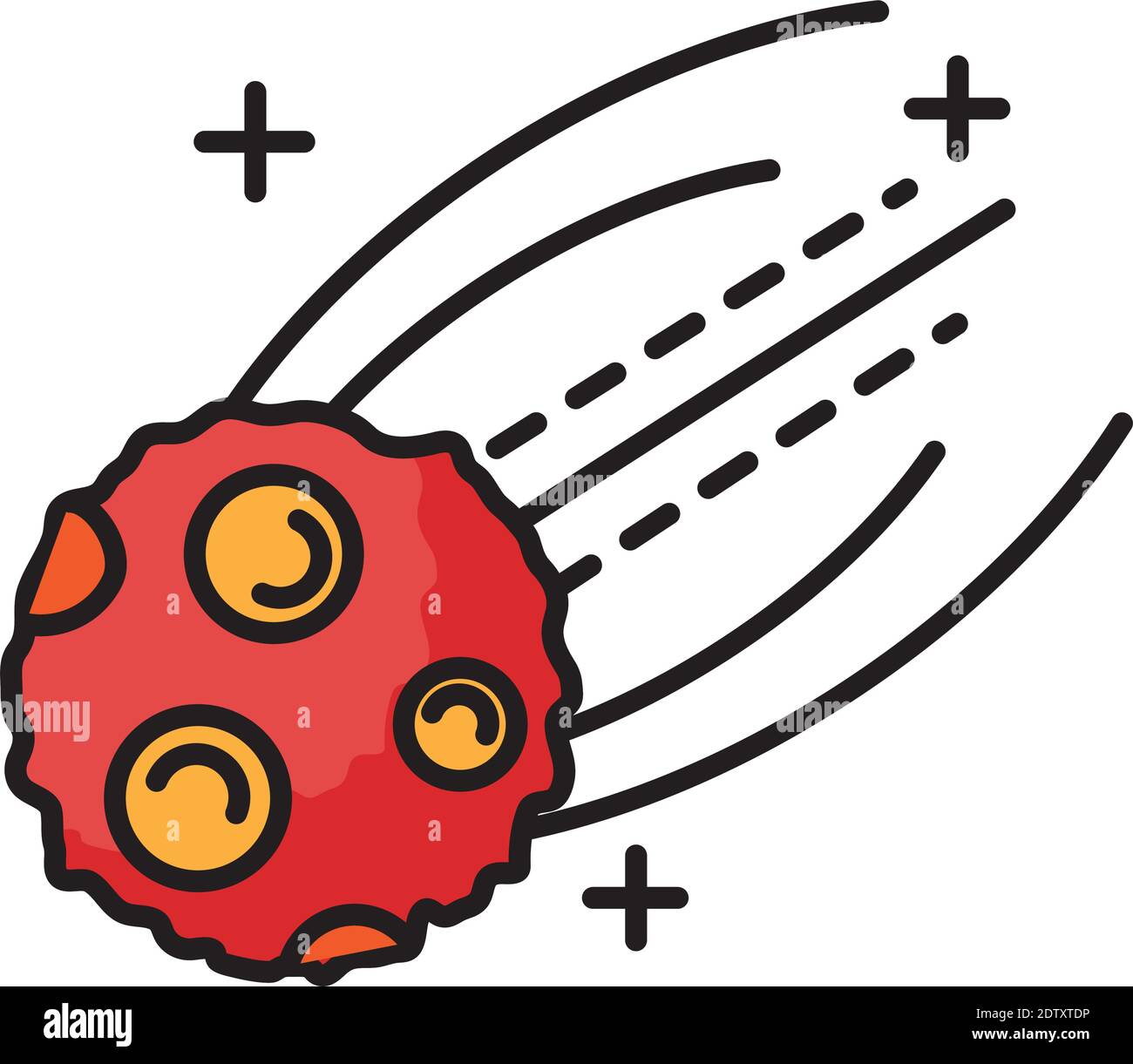 meteorite flying line and fill style Stock Vector Image & Art - Alamy