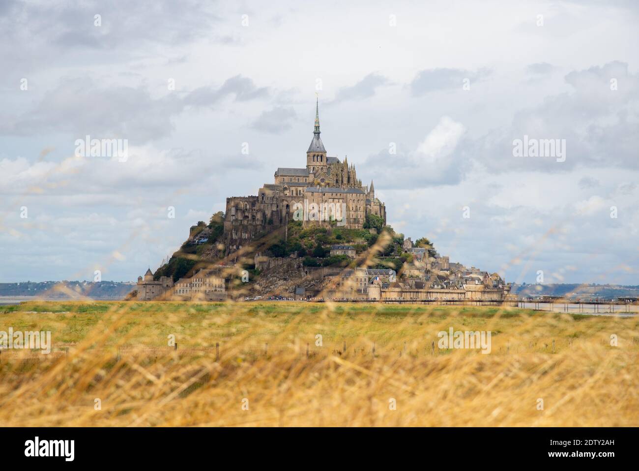 view at historic Mont St. Michel in Bretagne, France Stock Photo Alamy