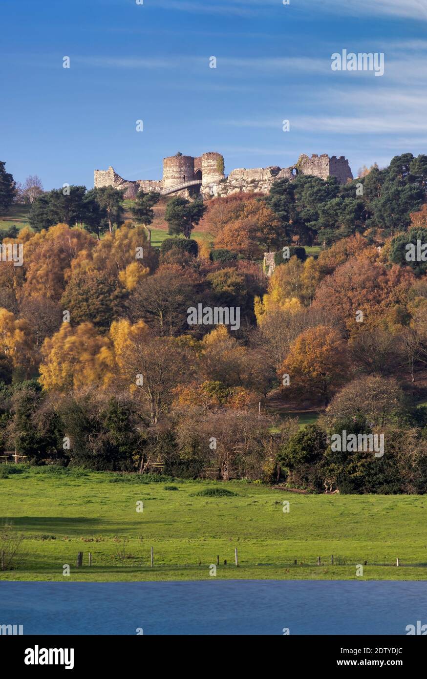 Beeston Castle in autumn, Beeston, Cheshire, England, UK Stock Photo