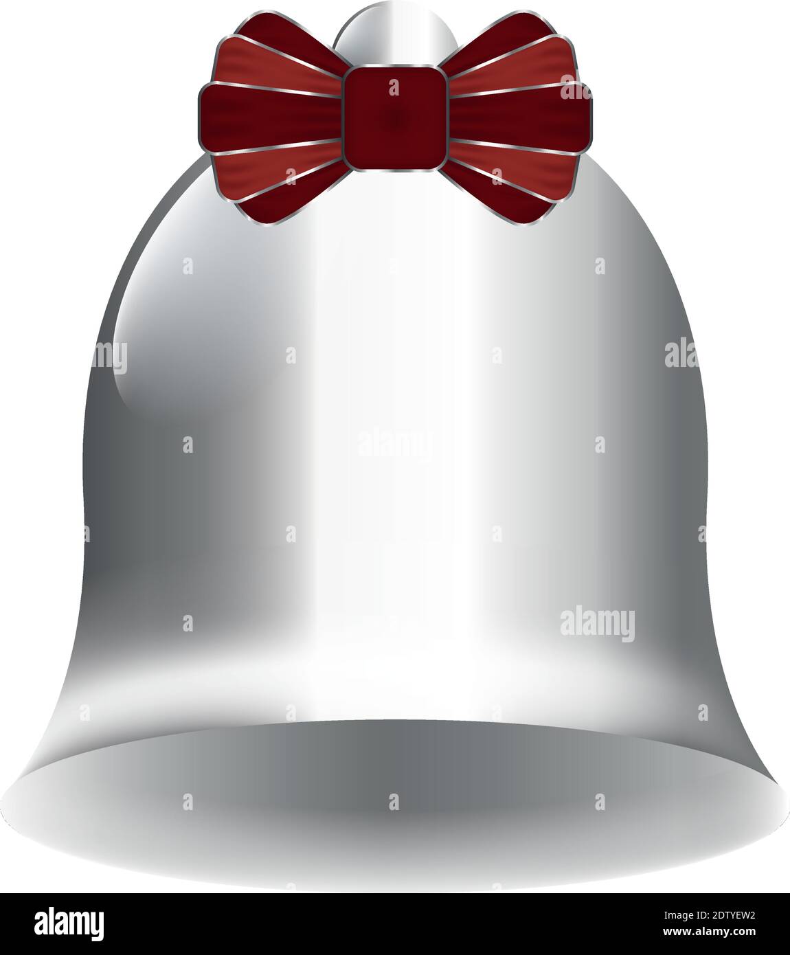 Isolated christmas bell with a ribbon - Vector illustration Stock ...