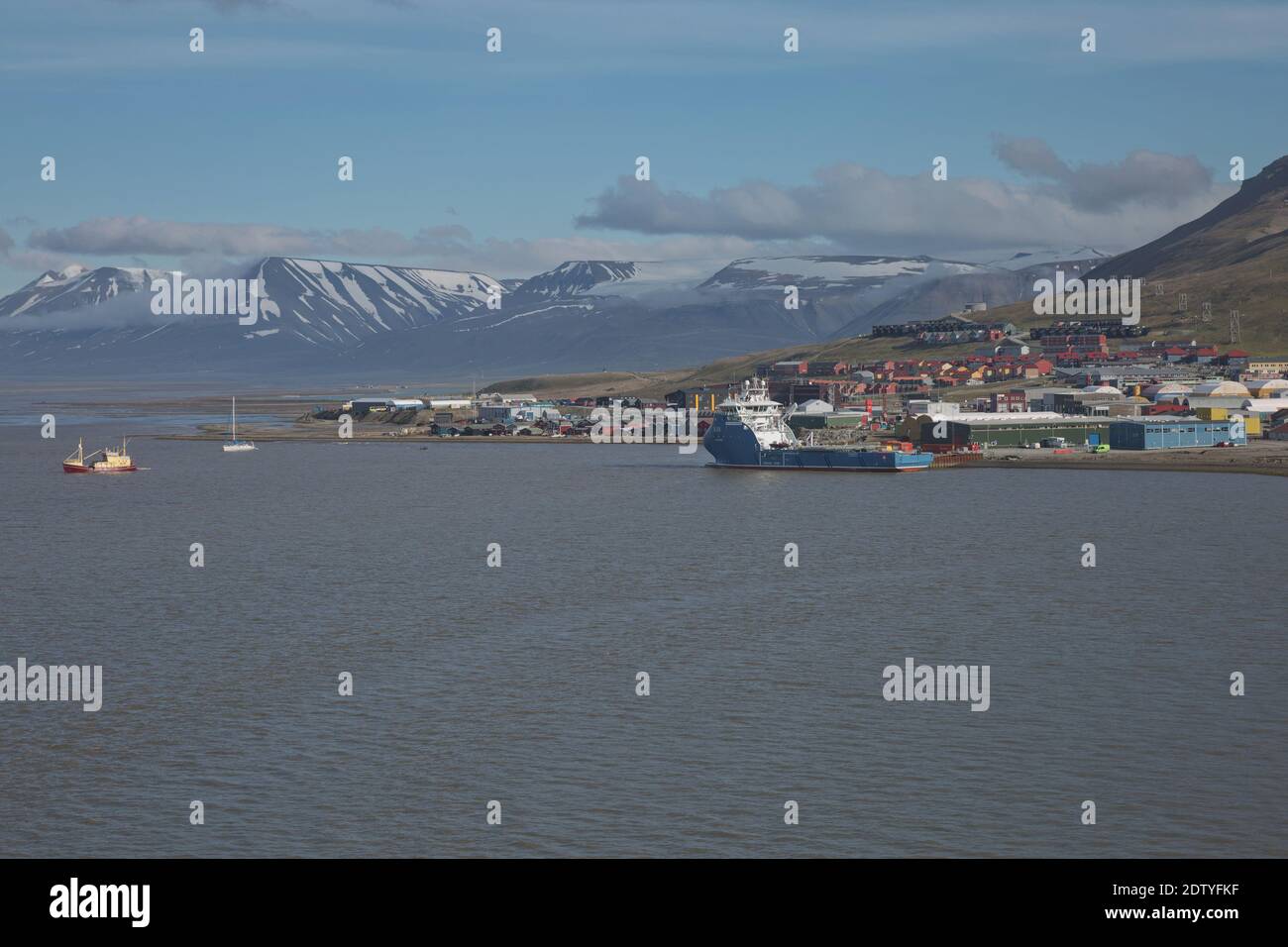 Longyearbyen, Svalbard, Norway - July 22, 2017: Mining port of Longyearbyen  Svalbard in Norway is the world's northernmost permanent settlement Stock  Photo - Alamy