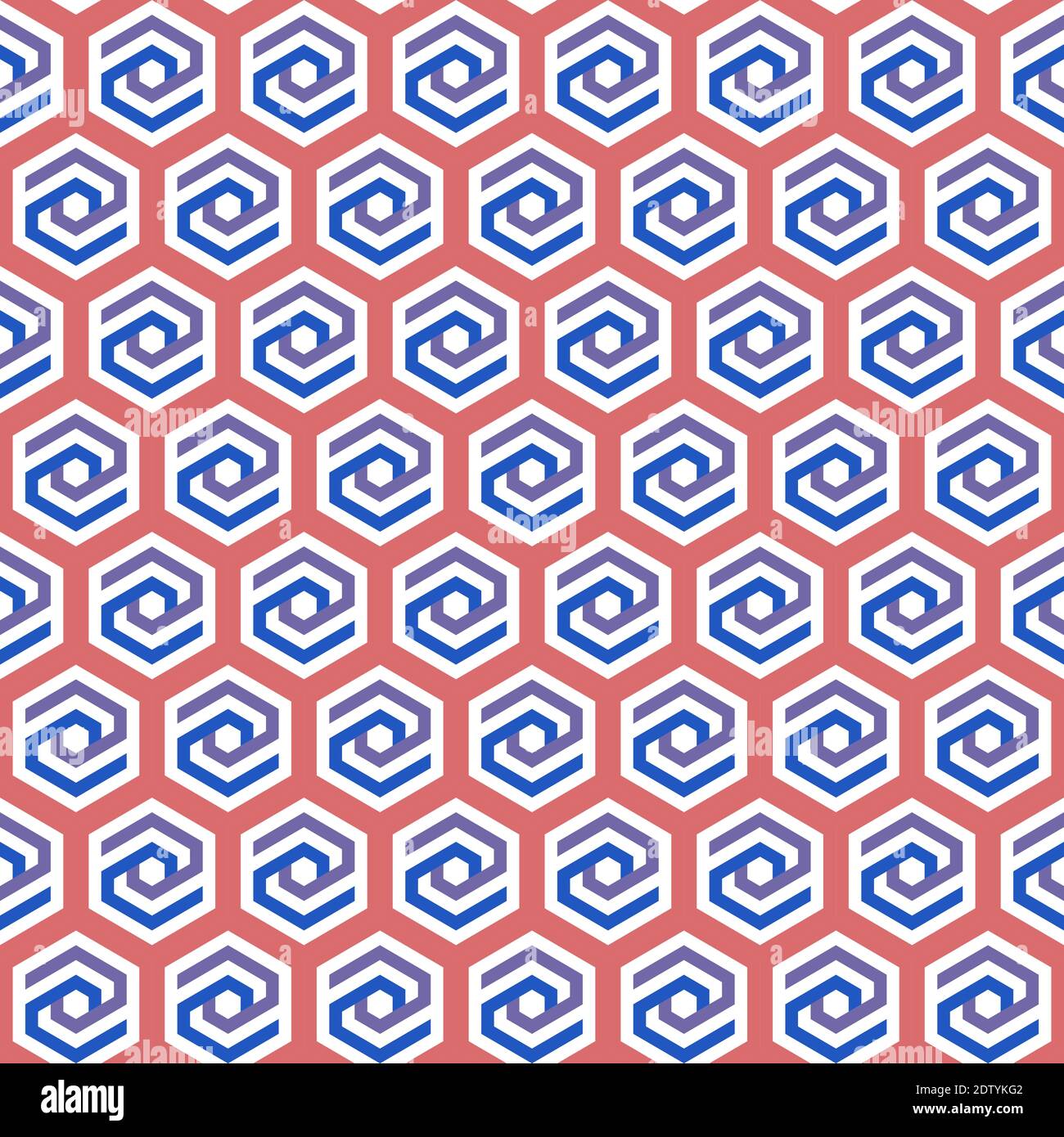 Artistic modern multicolor hexagon texture for screen printing and textile industries-Seamless hexagonal vector multicolor geometric shapes background Stock Vector