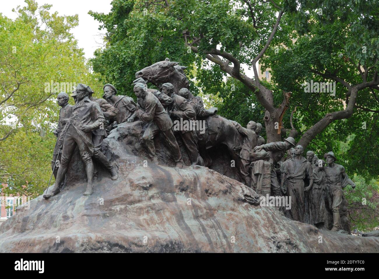 The Wars of America monument by Gutzon Borglum in Military Park, Newark, New Jersey, USA Stock Photo