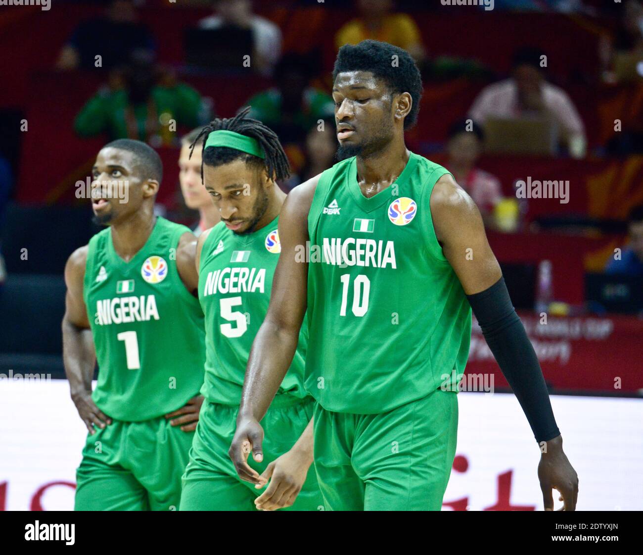 Ike Iroegbu, Stan Okoye, Chimezie Metu: Nigeria National Basketball Team.  FIBA Basketball World Cup China 2019. First Round Stock Photo - Alamy