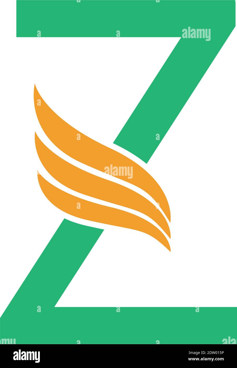Letter Z logo with wing icon design concept illustration Stock Vector ...