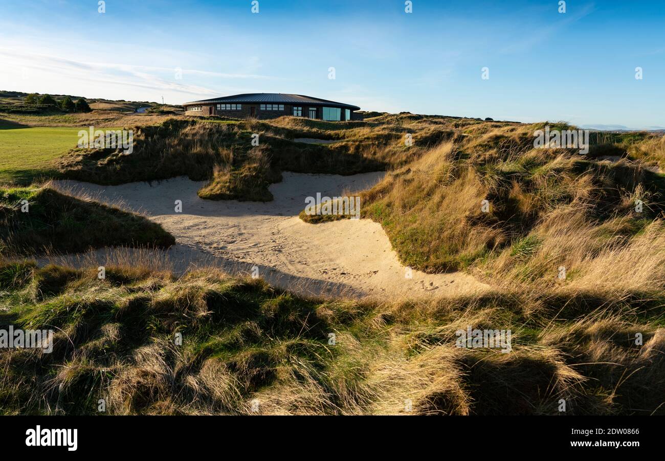 Winter afternoon view of The Castle Course golf links outside St