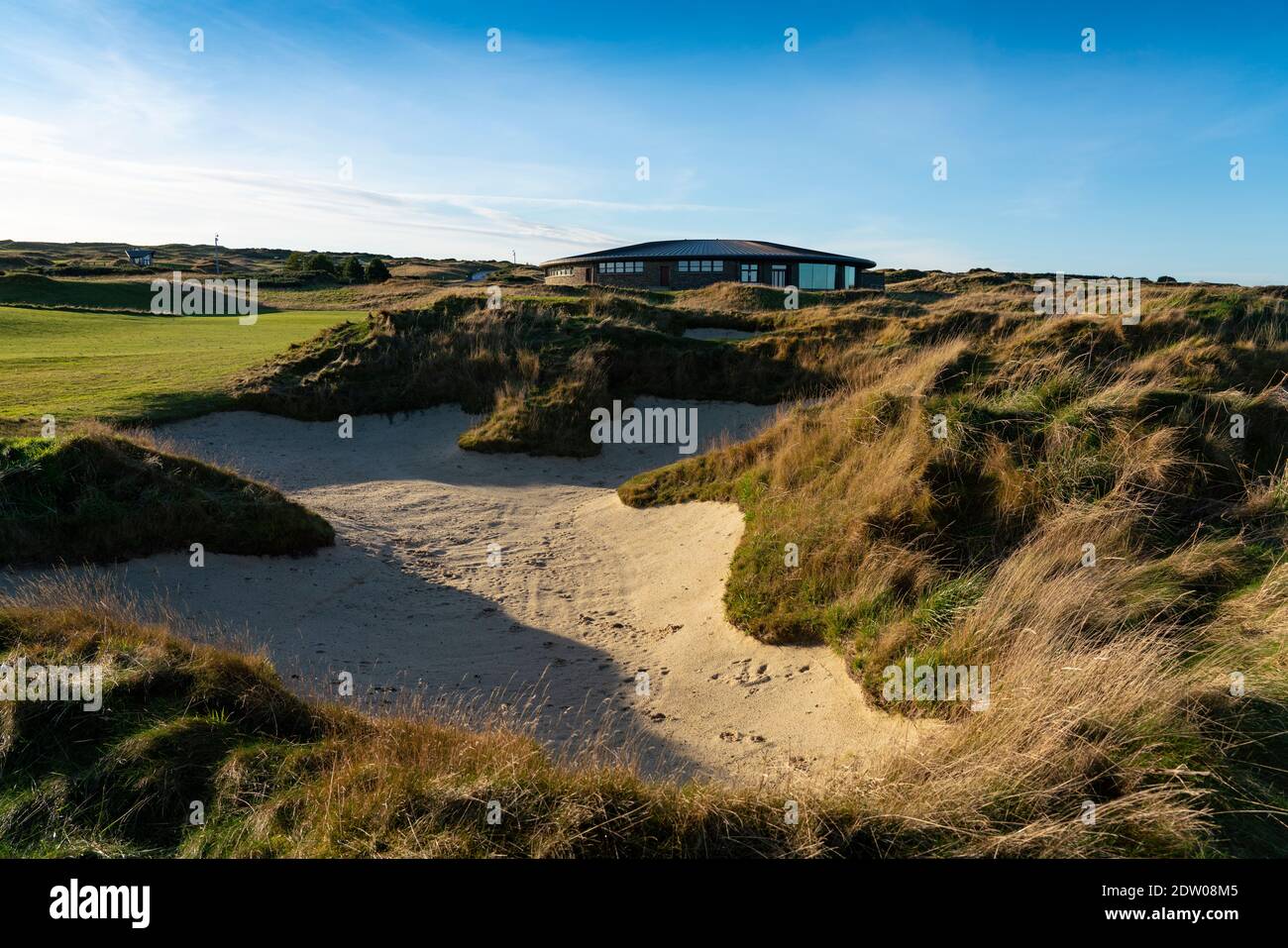 Winter afternoon view of The Castle Course golf links outside St