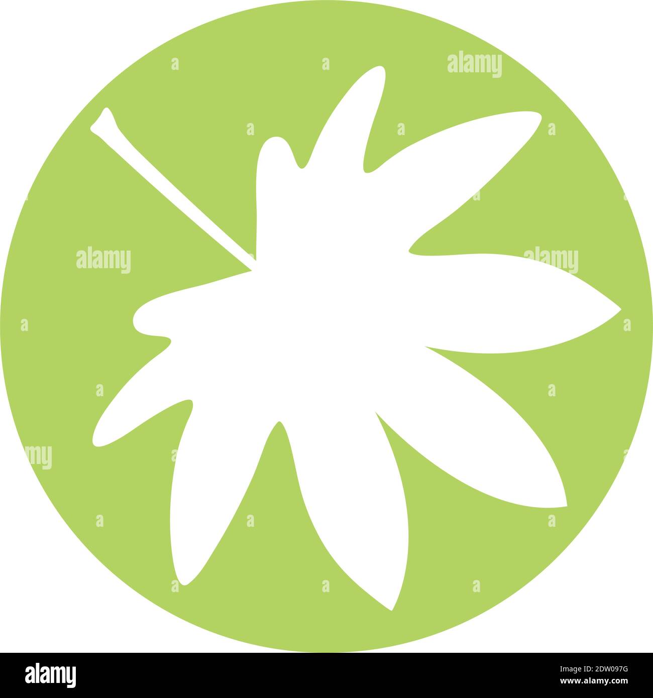 webbed form leaf plant style silhouette icon Stock Vector Image & Art ...
