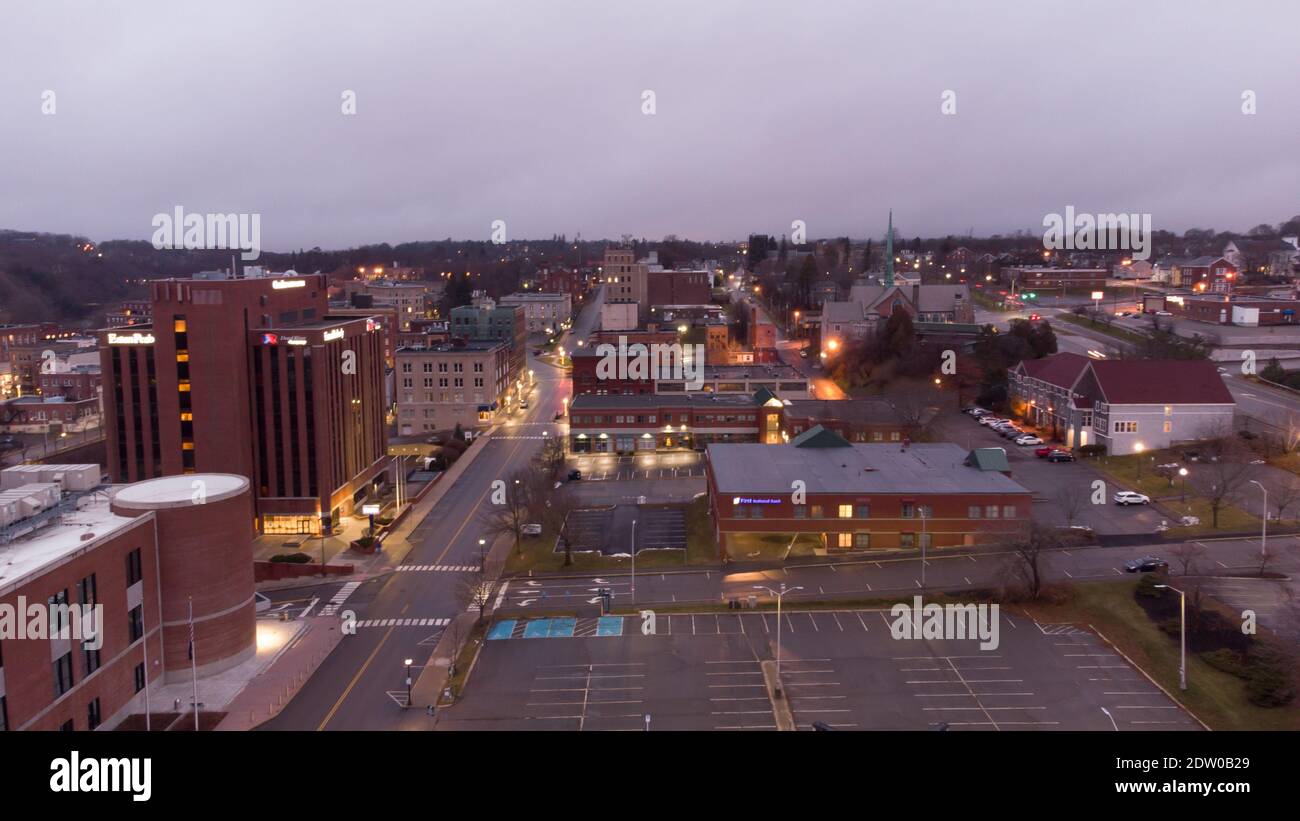 Aerial photo Downtown Bangor Maine USA Stock Photo Alamy
