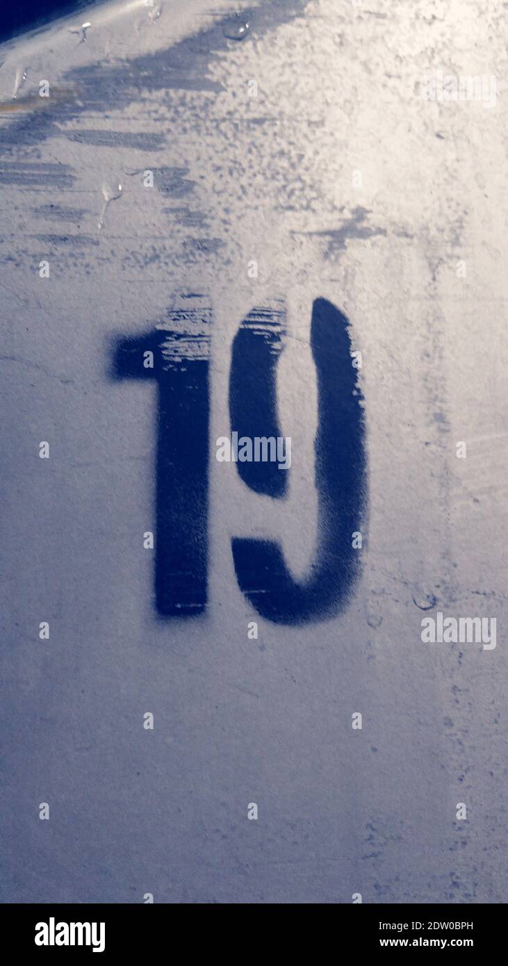 Spray painted numbers hi-res stock photography and images - Alamy