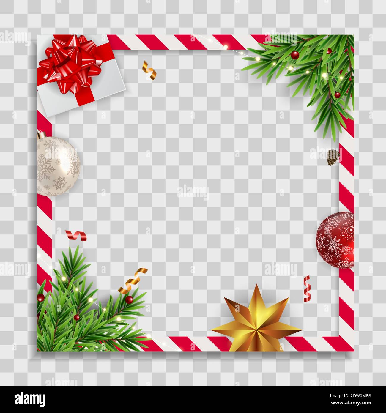 holiday-photo-frame-template-merry-christmas-and-happy-new-year-background-vector-illustration-stock-vector-image-art-alamy