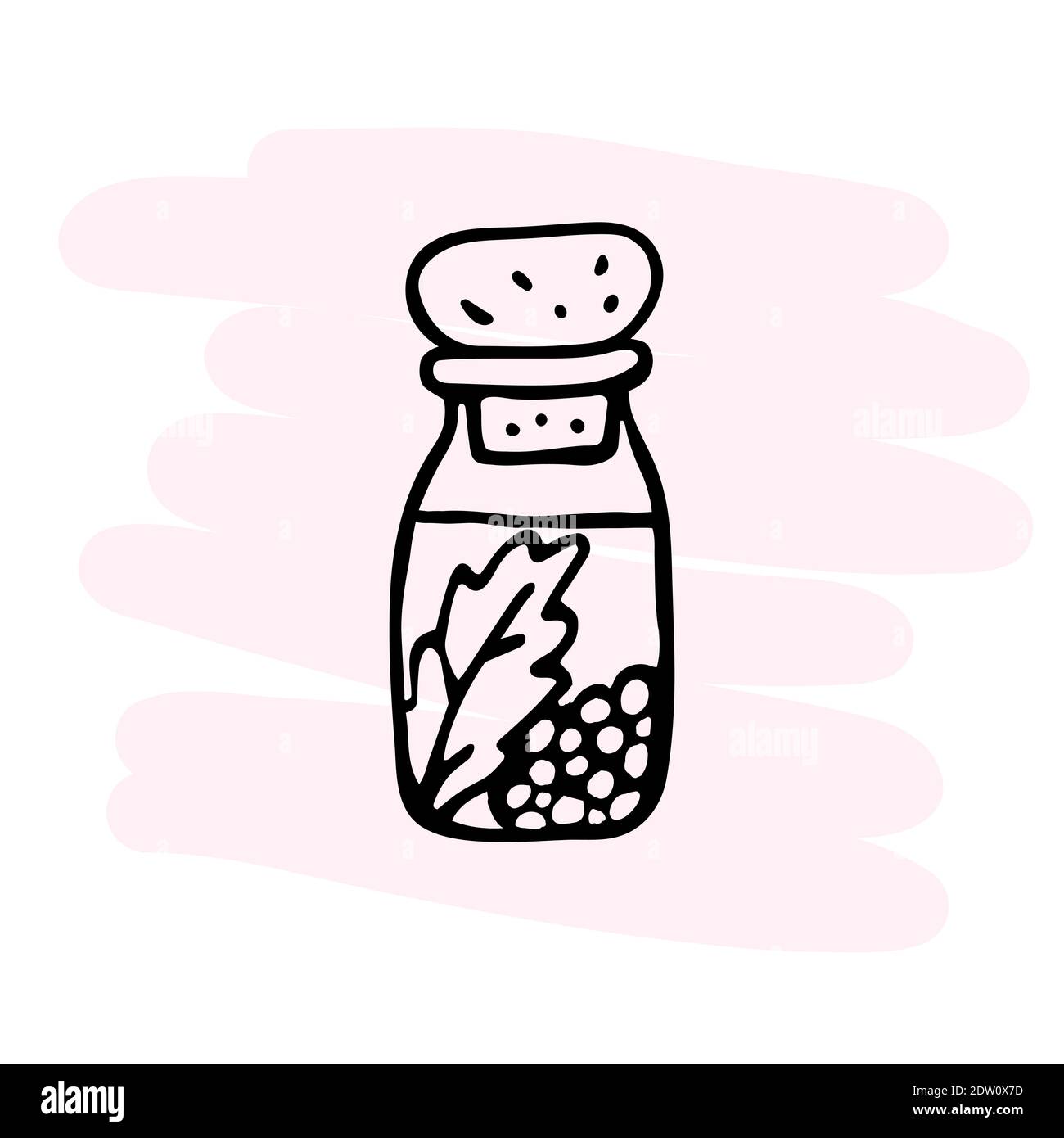 Vector stock illustration of an oil tincture bottle. Cosmetology and ...