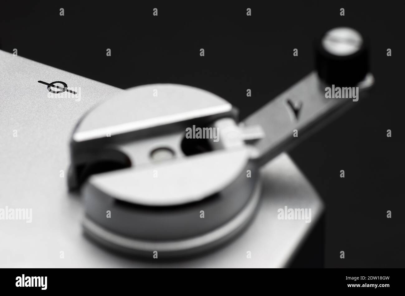 Focal plane mark on a retro film camera Stock Photo Alamy