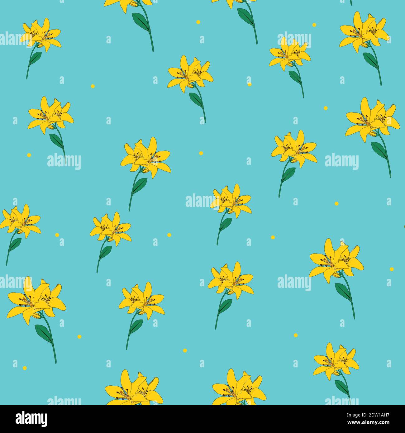 Abstract Flower Seamless Pattern Background. Vector Illustration Stock ...