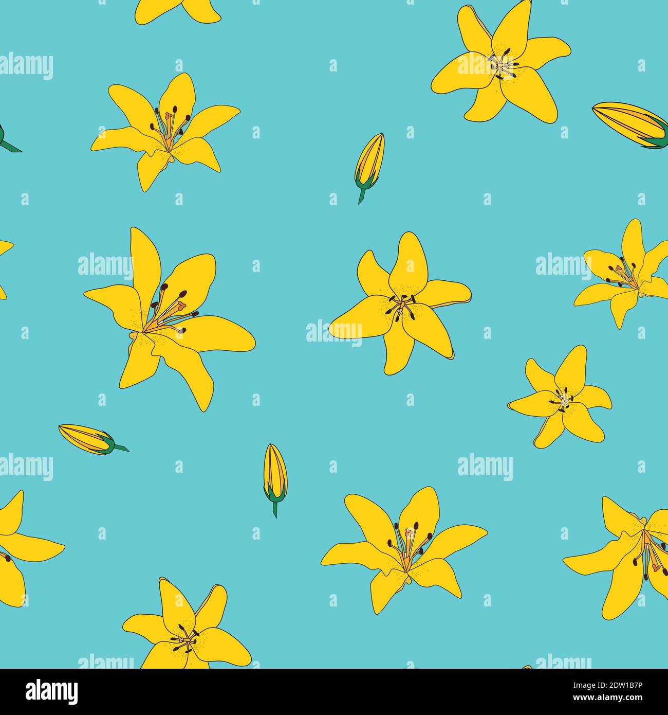 Abstract Flower Seamless Pattern Background. Vector Illustration Stock ...