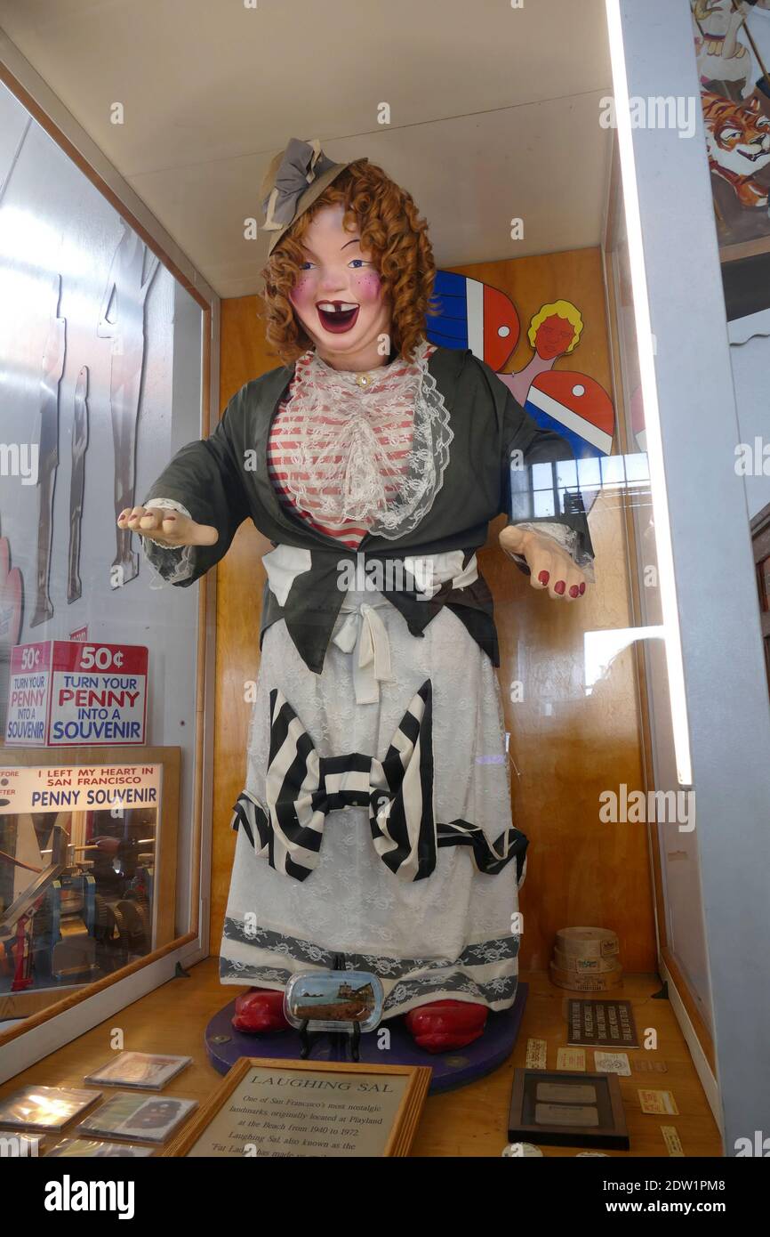 SAN FRANCISCO NOV 27, 2019 Laughing Sally automatron booth ,Vintage