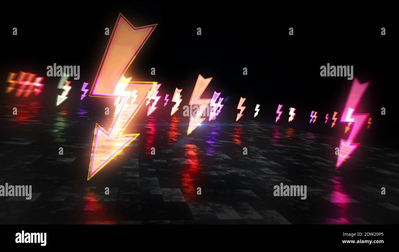 Energy symbol, lightning, electric power technology and flash icon