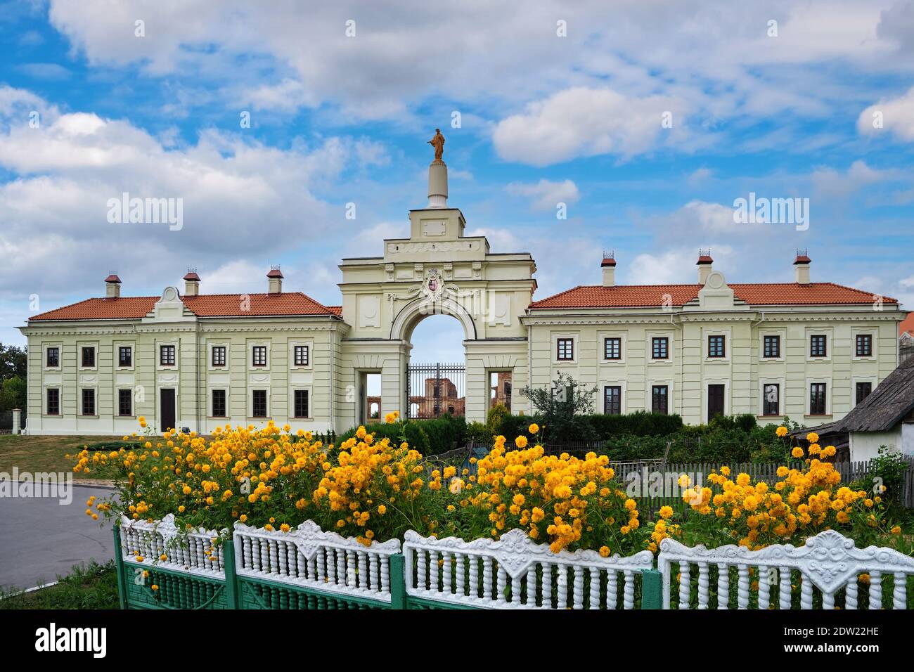 Belorussian tourist attraction - Palace in Ruzhany village, Brest region, Belarus Stock Photo