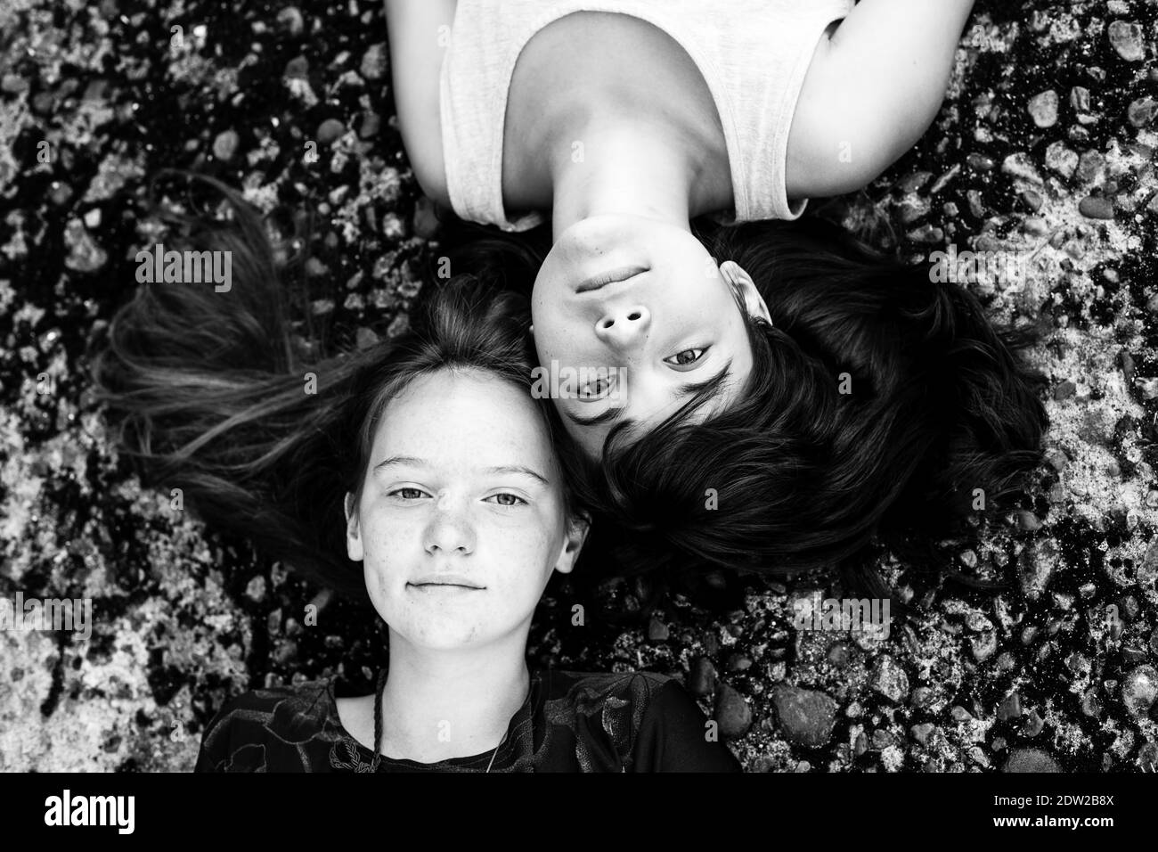 Two teen Black and White Stock Photos & Images - Alamy