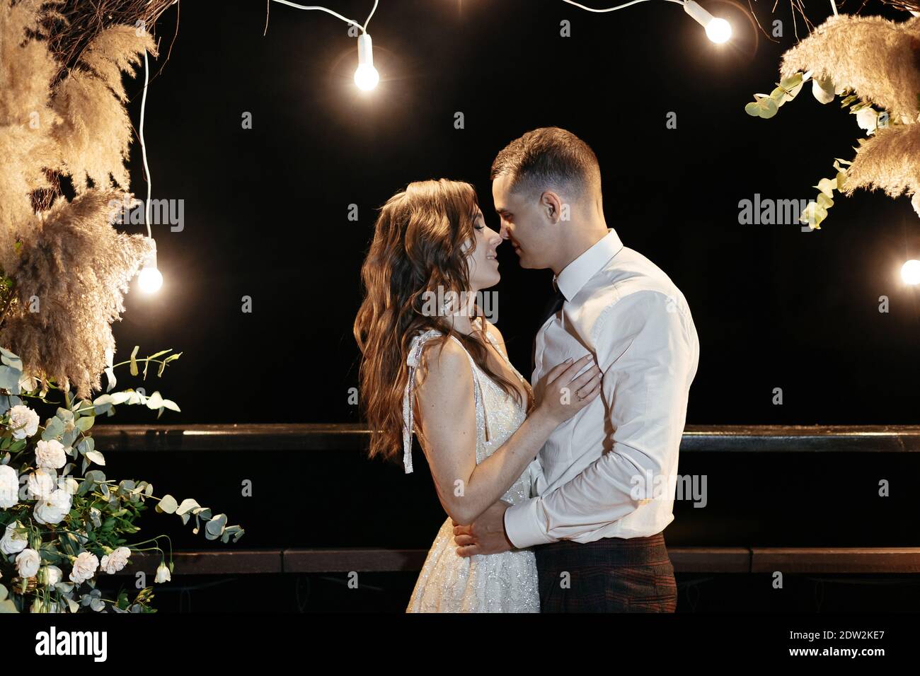 Close up man kissing fiance hi-res stock photography and images - Alamy