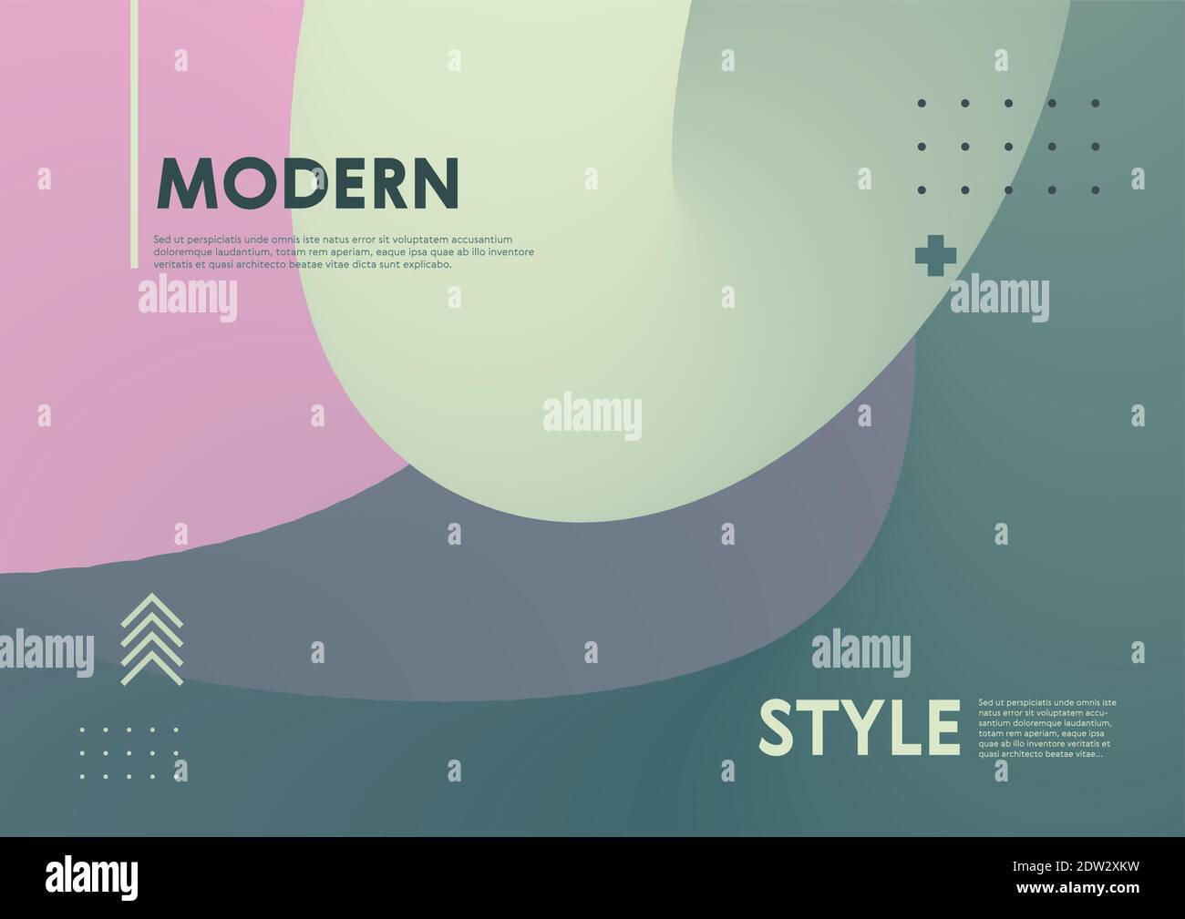 Vector background in trendy fluid design and soft colors Stock Vector