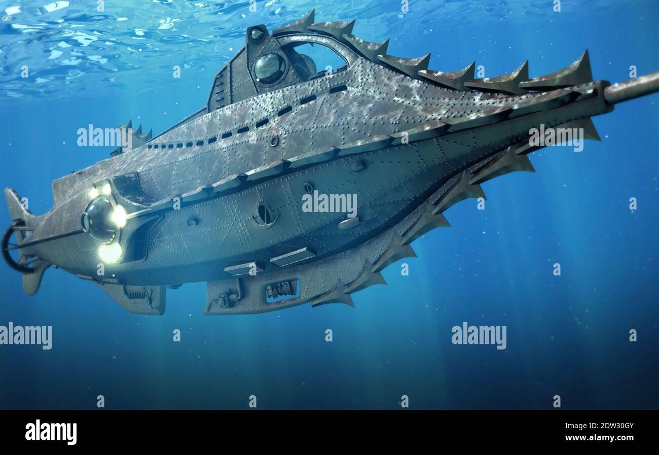 20,000 LEAGUES UNDER THE SEA 1954 Buena Vista Distribution film. The Nautilus submarine. Stock Photo