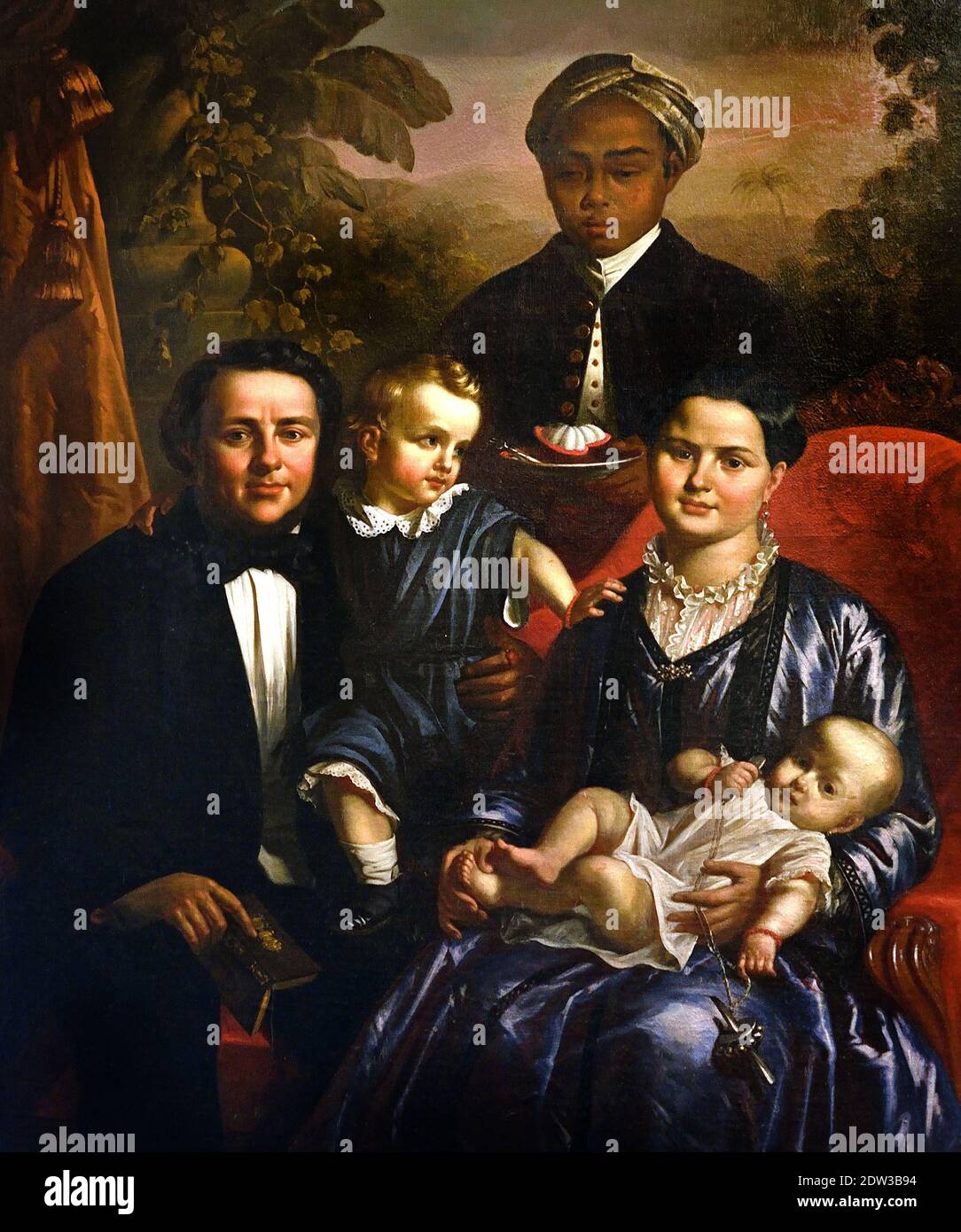 The Van der Zwaan Family Colonial 1863  The Netherlands, Dutch, Stock Photo