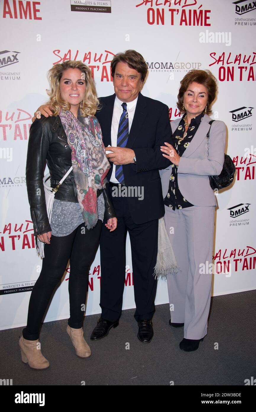 Bernard Tapie, Sophie Tapie, Diminique Tapie attend Salaud On T'Aime  premiere held at the Cinema UGC Normandie in Paris, France on March 31,  2014. Photo by Thierry Orban/ABACAPRESS.COM Stock Photo - Alamy