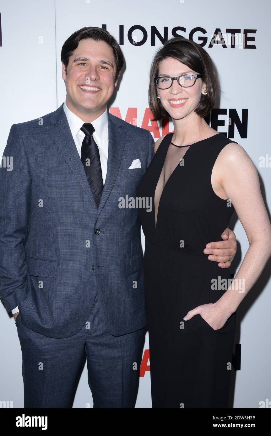 Rich Sommer and Virginia Donohoe attend the AMC celebration of the 'Mad