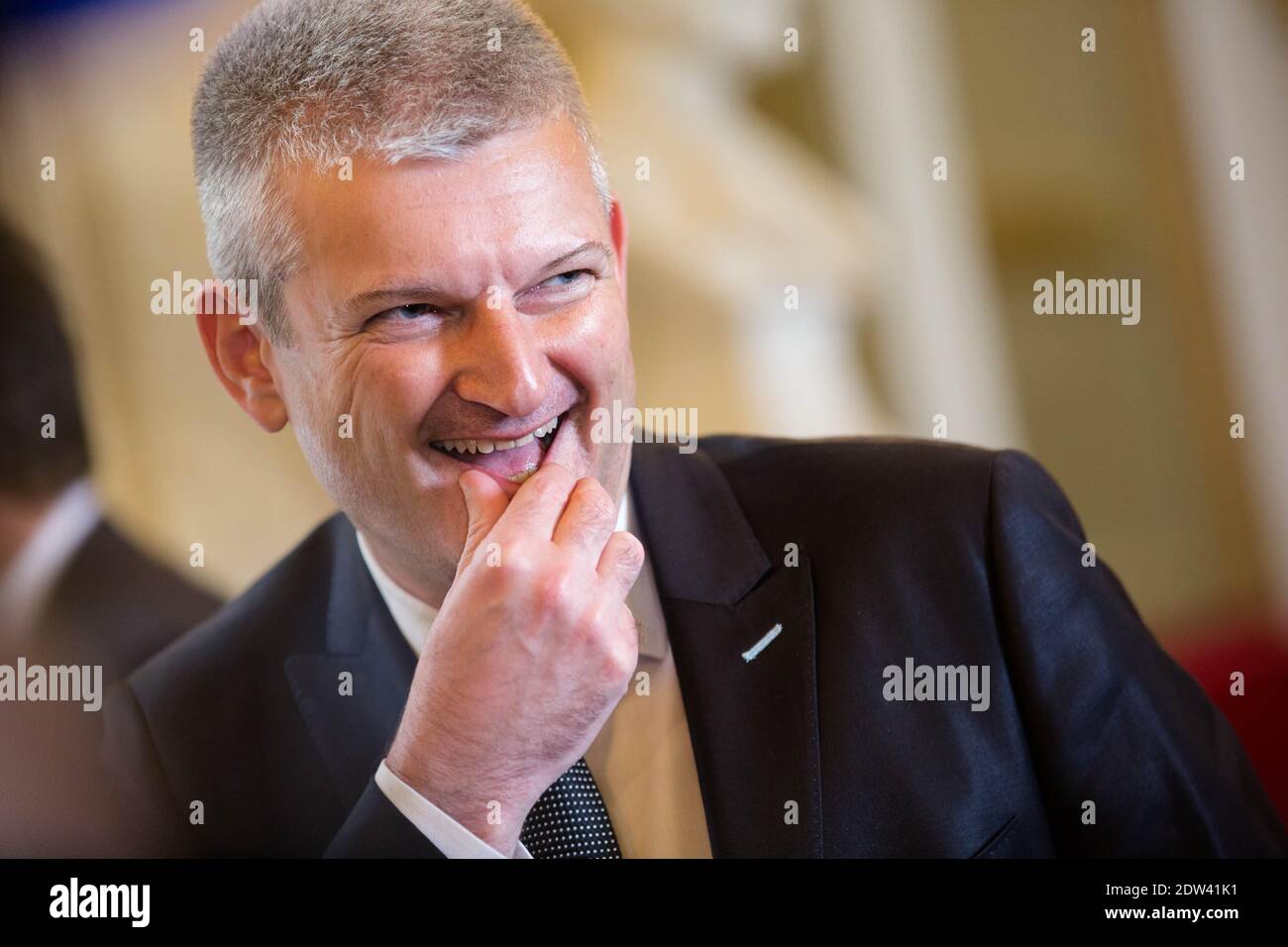 Ps Mp Olivier Falorni Portrayed At The National Assembly In Paris France On April 8 2014 The Speech Determined The Future Direction Of The Country Manuel Valls Got The Vote Of Confidence