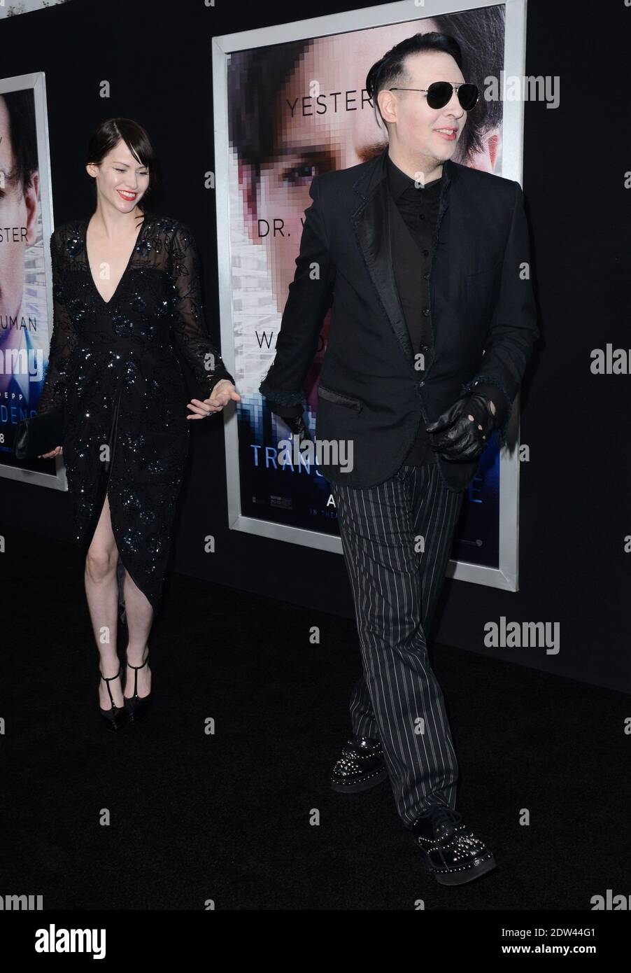 Marilyn Manson attends the premiere of Warner Bros. Pictures Transcendence at Regency Village Theatre in Los Angeles, CA, USA, on April 10, 2014. Photo by Lionel Hahn/ABACAPRESS.COM Stock Photo