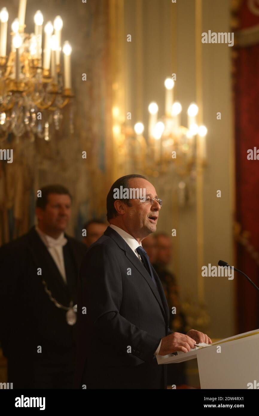 French president Francois Hollande holds a ceremony to award Maria ...