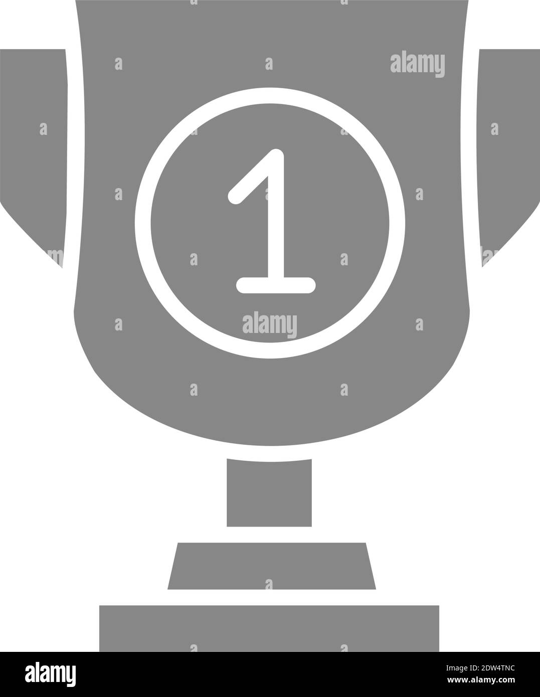 Trophy, award cup gray icon. Board game, table entertainment symbol ...