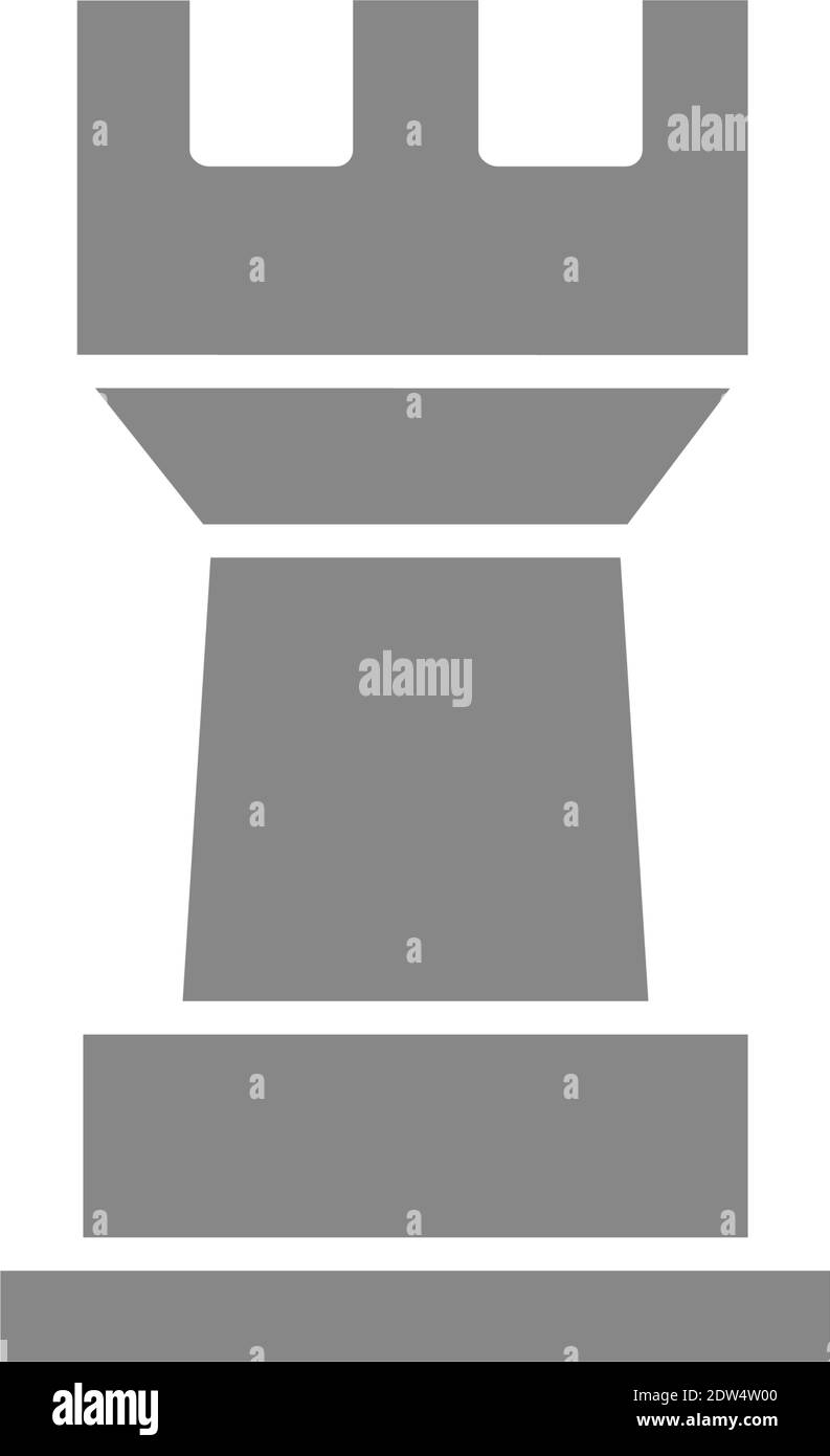 Rook chess gray icon. Board game, table entertainment symbol Stock ...