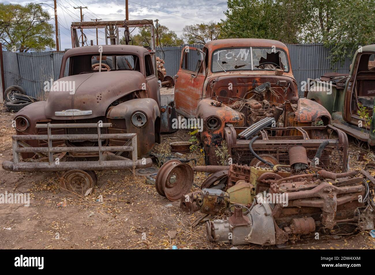 liquidation of an Albuquerque, New Mexico auto junkyard Stock Photo Alamy