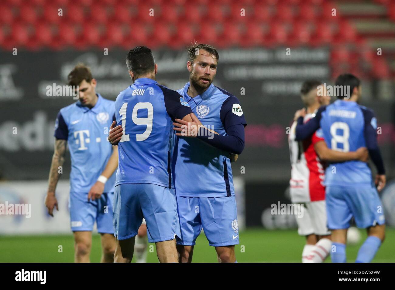 Emmen Netherlands December 22 L R Mimoun Mahi Of Fc Utrecht Sander Van De Streek Of Fc Utrecht During The Dutch Eredivisie Match Between Fc Emme Stock Photo Alamy