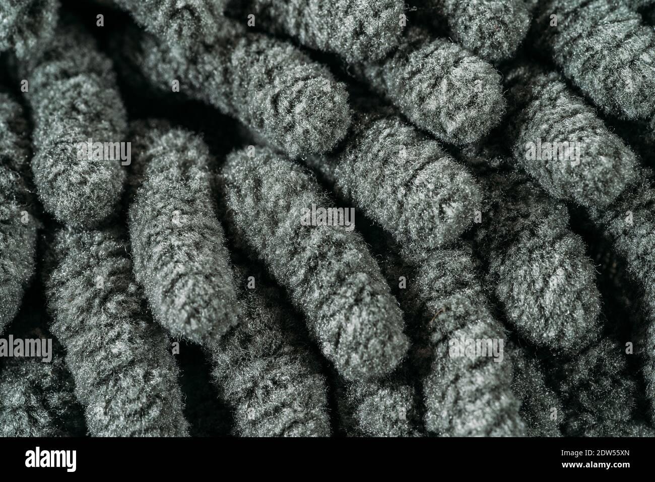Microfiber fabric towel texture with soft large pile, macro photo. Stock Photo