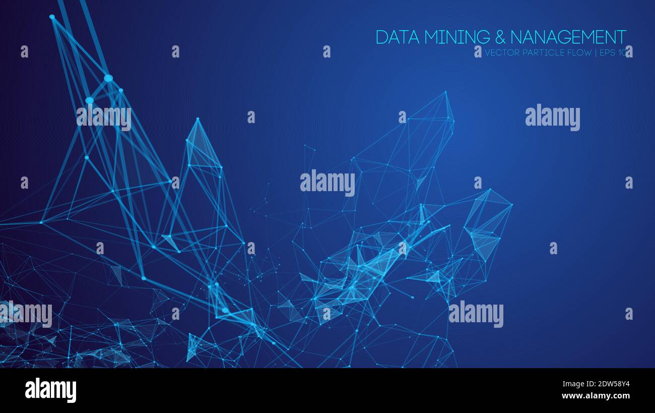 Data mining and management big data abstract vector illustration