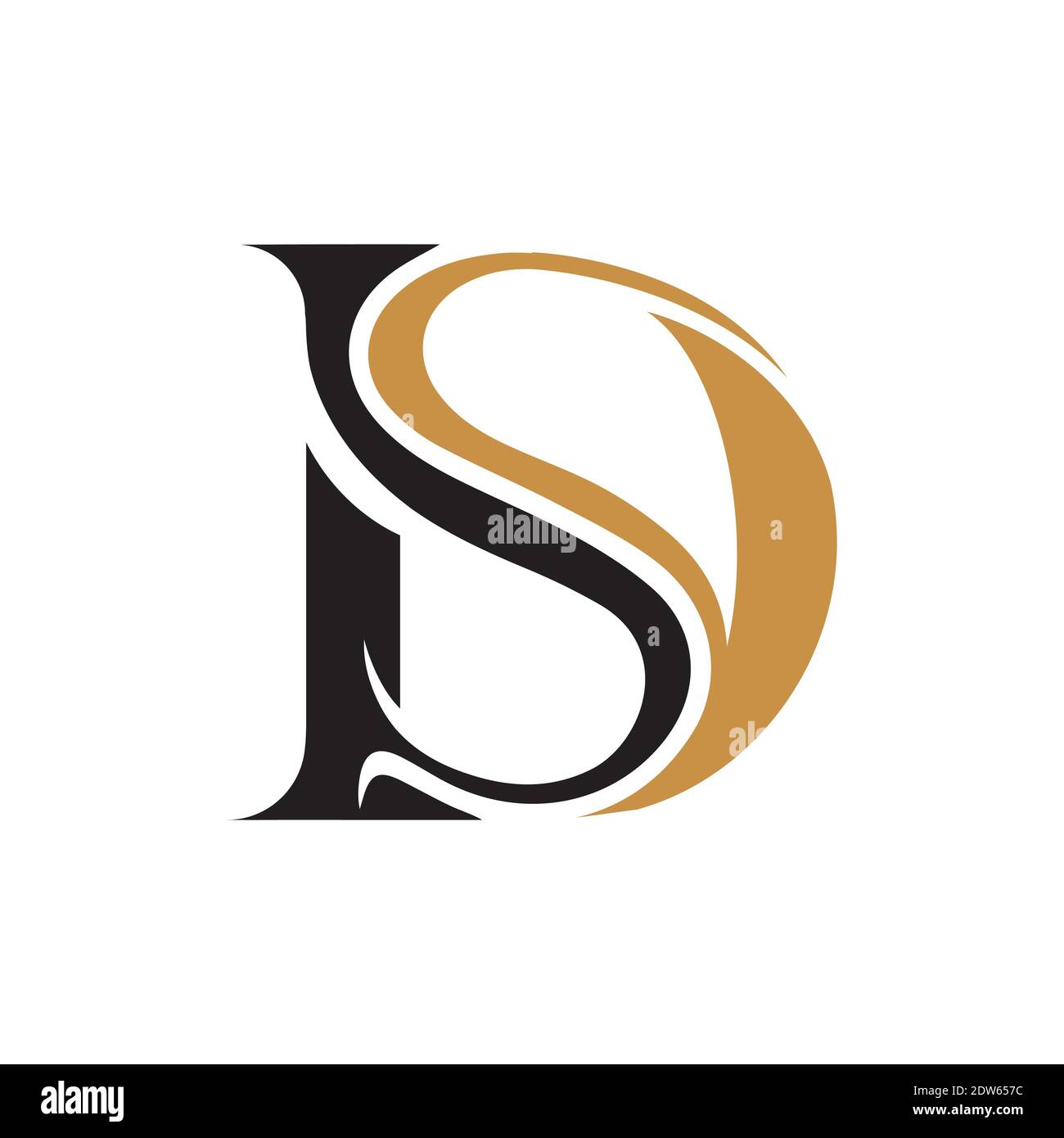 Initial letter ds logo or sd logo vector design template Stock ...