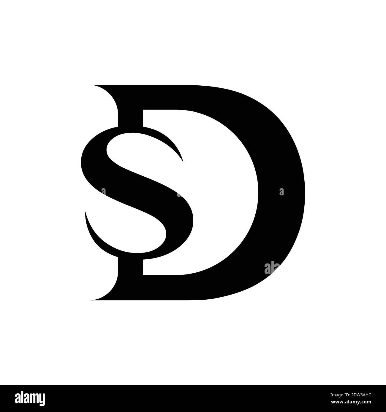 Initial letter ds logo or sd logo vector design template Stock ...