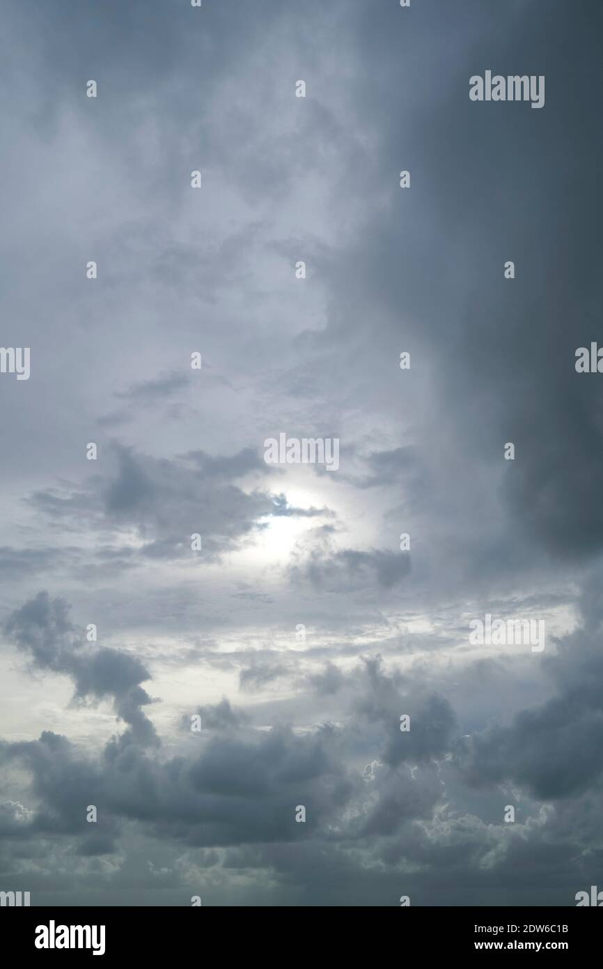 Dark storm clouds in sky Stock Photo