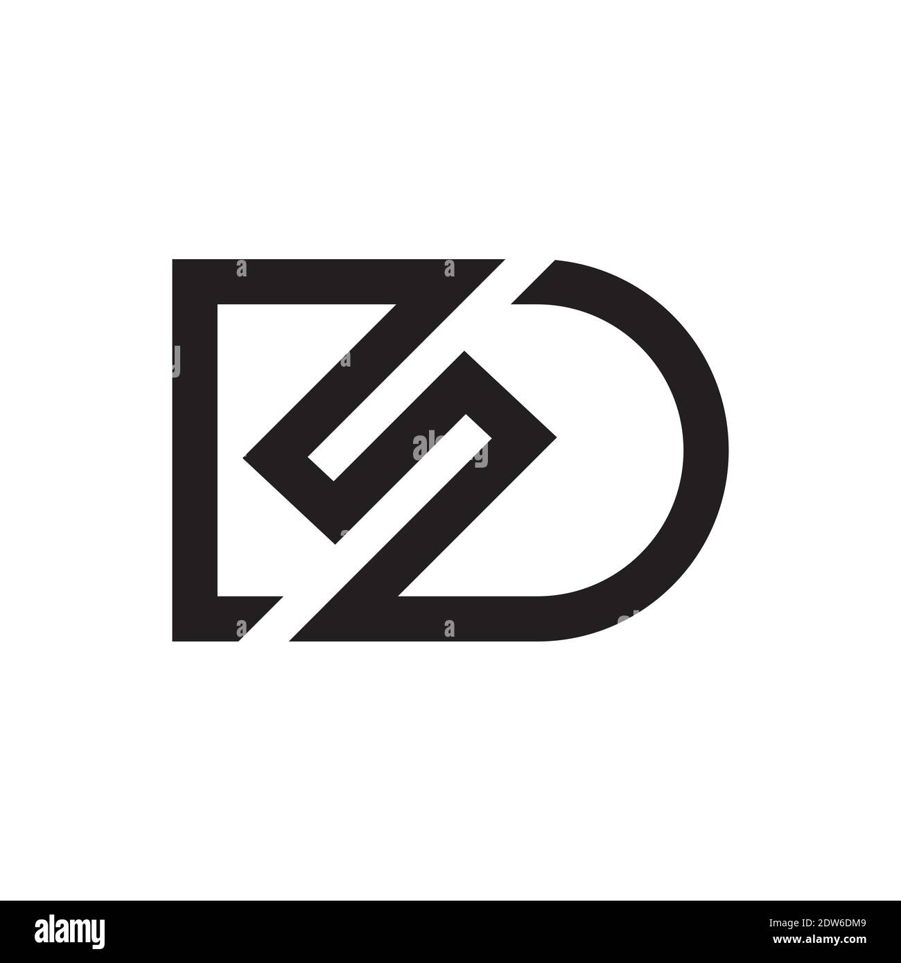 Initial letter ds logo or sd logo vector design template Stock Vector ...