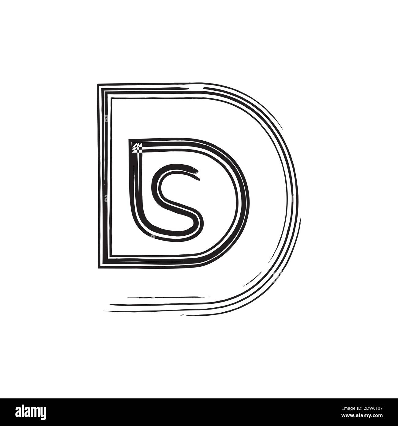 Initial letter ds logo or sd logo vector design template Stock Vector