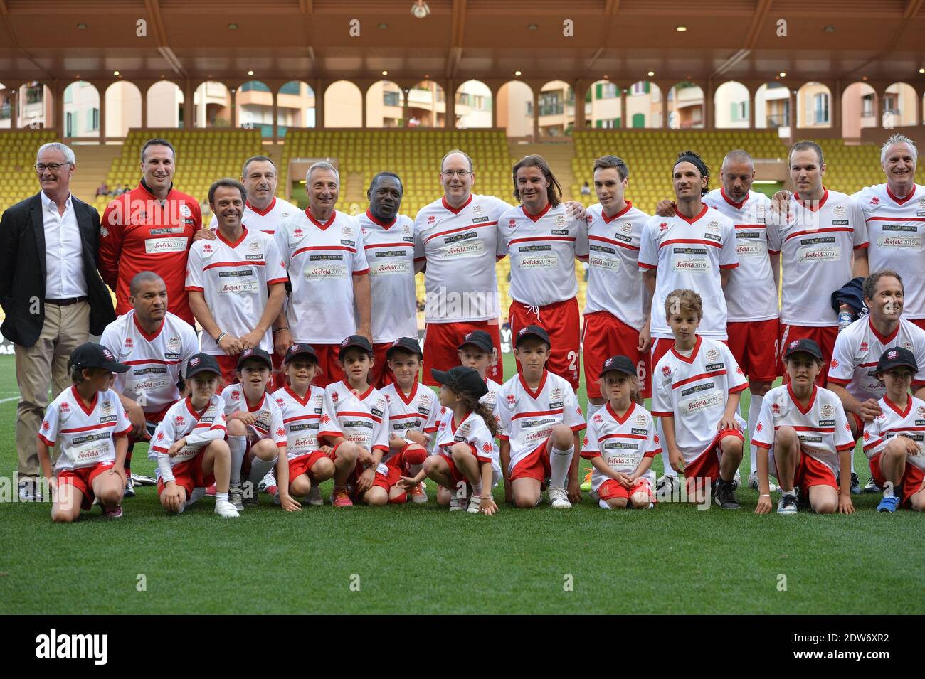 Prince Albert of Monaco and his team attend the World Stars Football