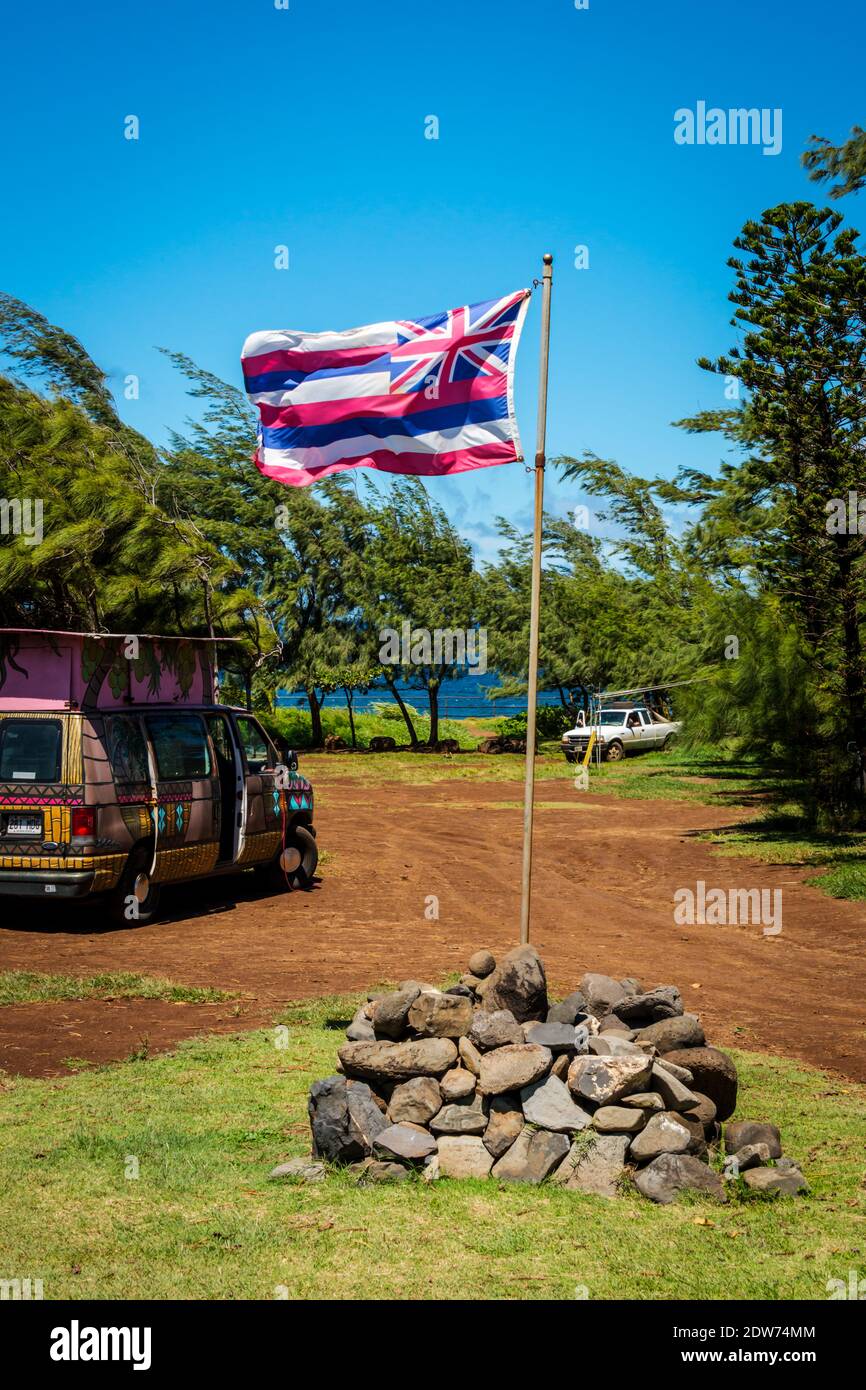 Maui, Hawaii, Ho‘okipa, Native Hawaiian Movement Stock Photo