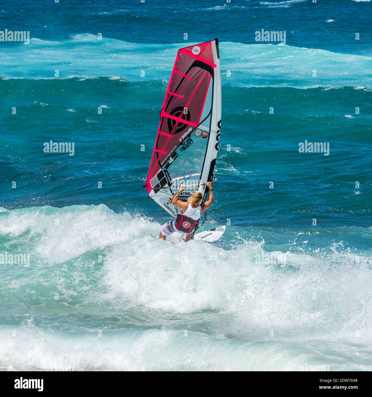 Maui, Hawaii, Ho‘okipa Windsurfers Expertise Stock Photo