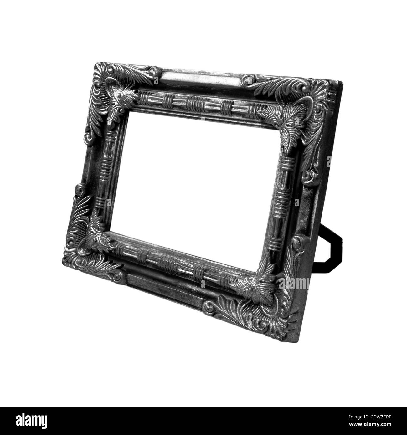 Empty Picture Frame Against White Background Stock Photo Alamy